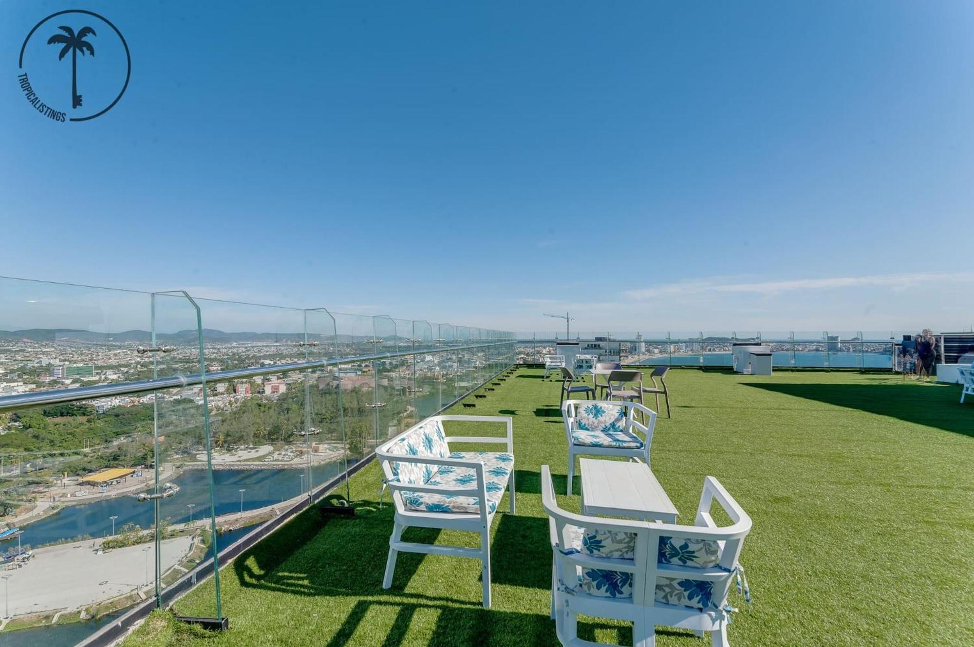 Terraza Con Vista Al Mar, Bbq Y Piscina Apartment Mazatlan Bagian luar foto
