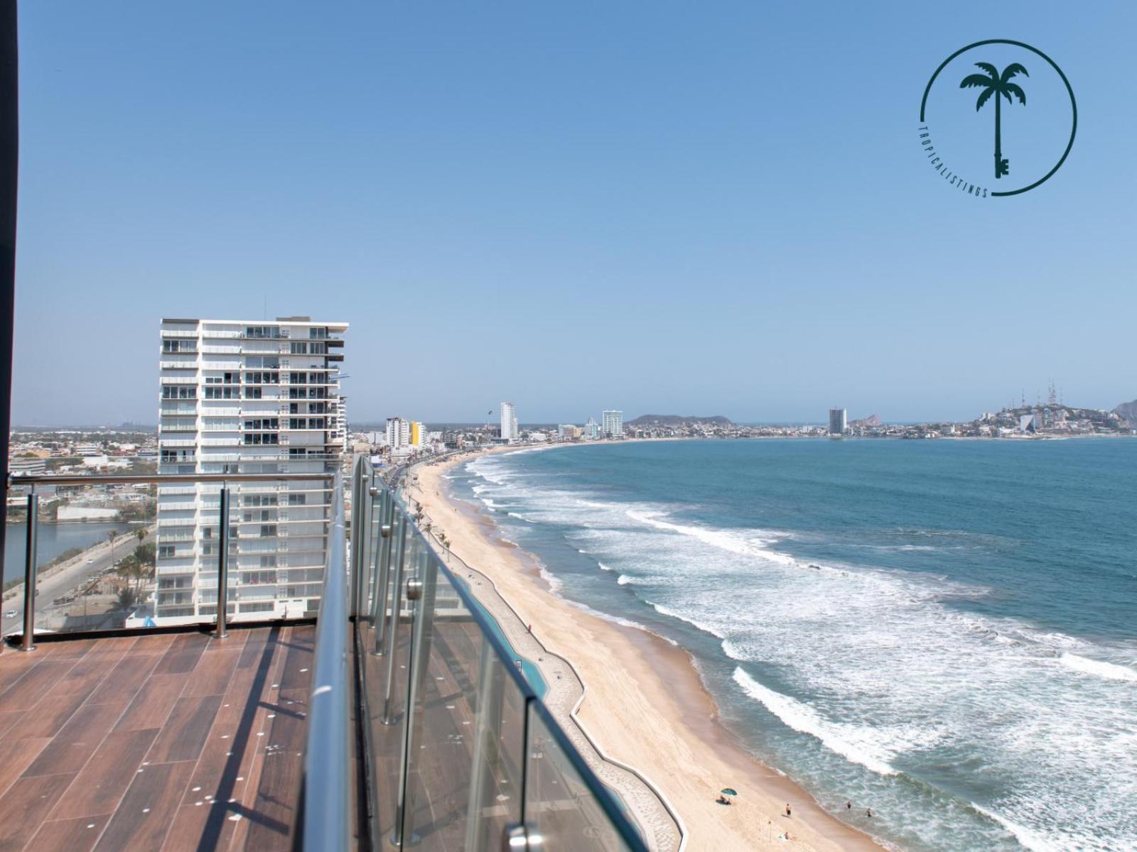 Terraza Con Vista Al Mar, Bbq Y Piscina Apartment Mazatlan Bagian luar foto