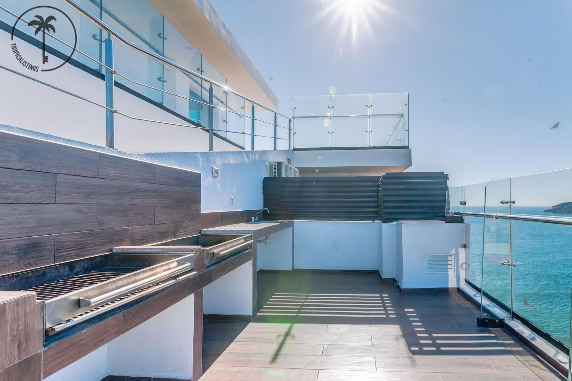 Terraza Con Vista Al Mar, Bbq Y Piscina Apartment Mazatlan Bagian luar foto