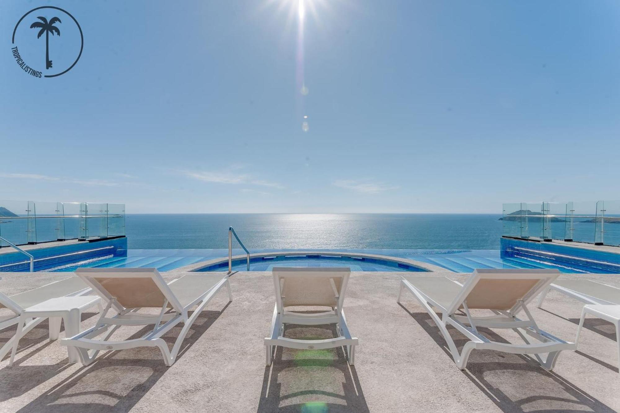 Terraza Con Vista Al Mar, Bbq Y Piscina Apartment Mazatlan Bagian luar foto